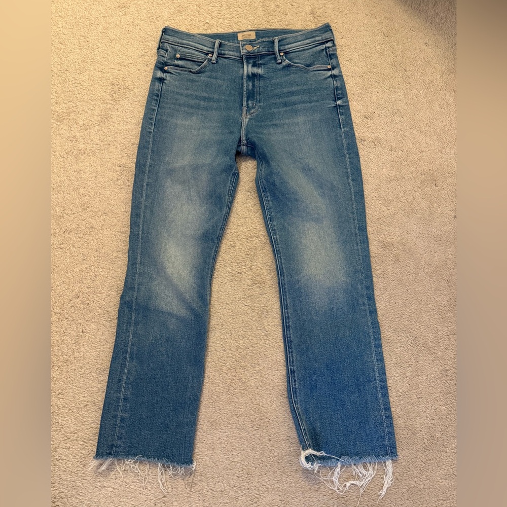 Lil’ MOTHER Petite Mid-Rise Dazzler Ankle Fray 28P